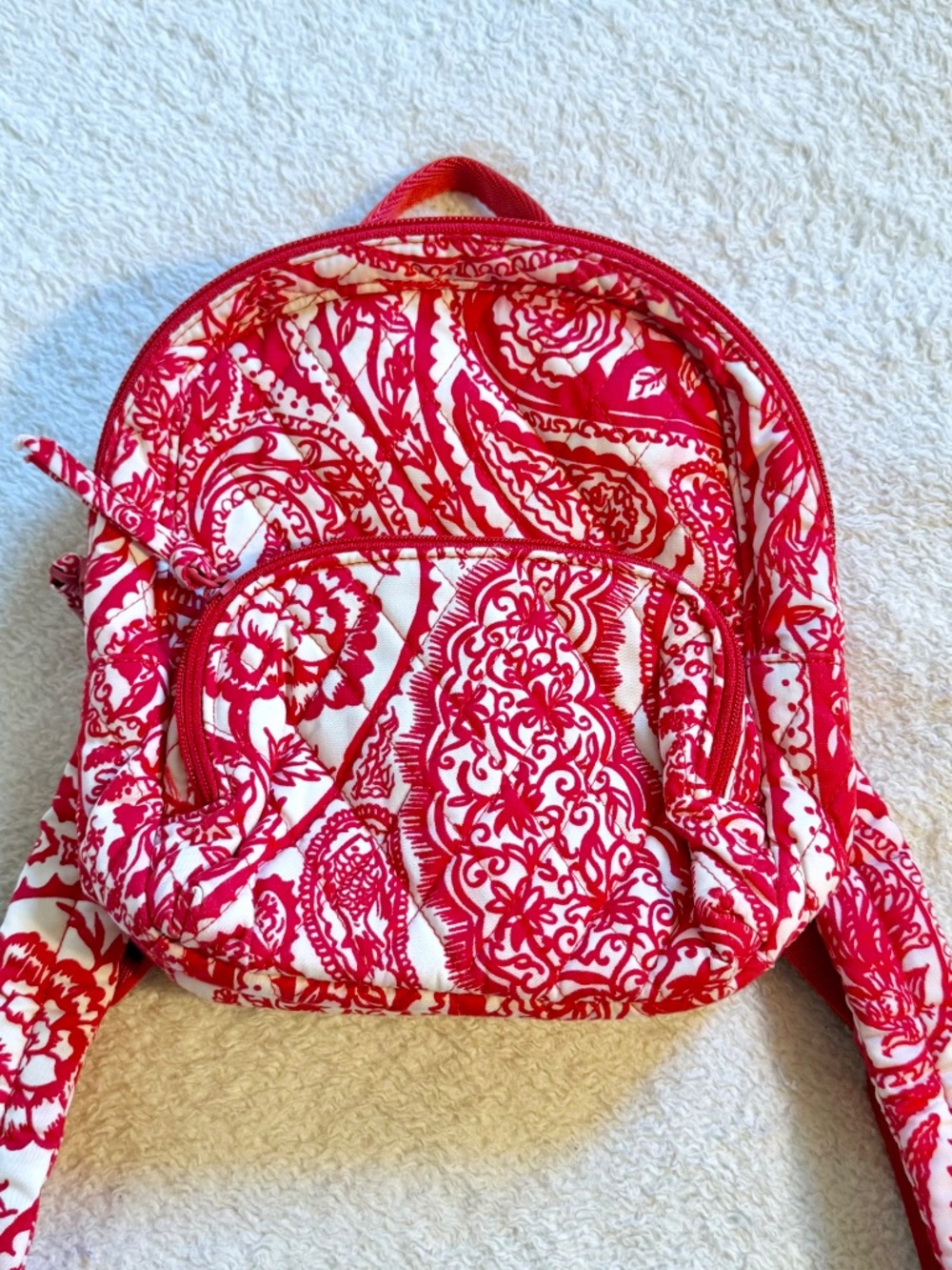 Vera Bradley Women's Premium Cotton Mini Banbury Backpack, Paisley Key, One Size - Picture 7 of 8